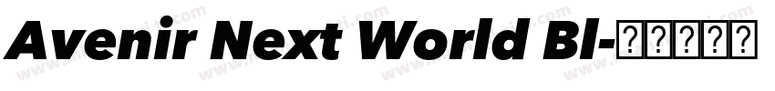 Avenir Next World Bl字体转换